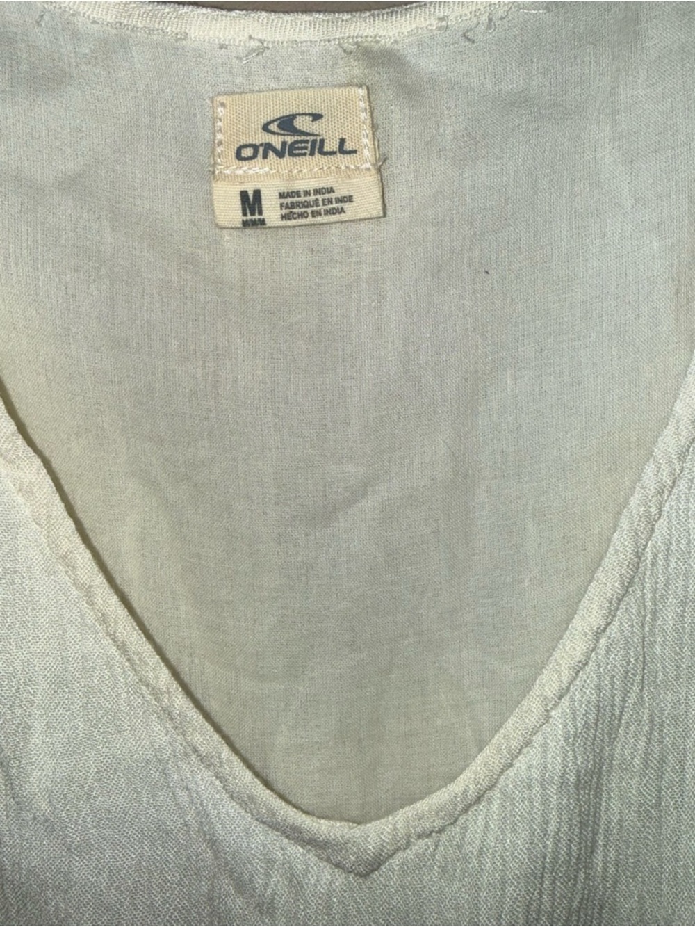 O'Neill Cream V-Neck Lightweight Summer Dress - Picture 5 of 5